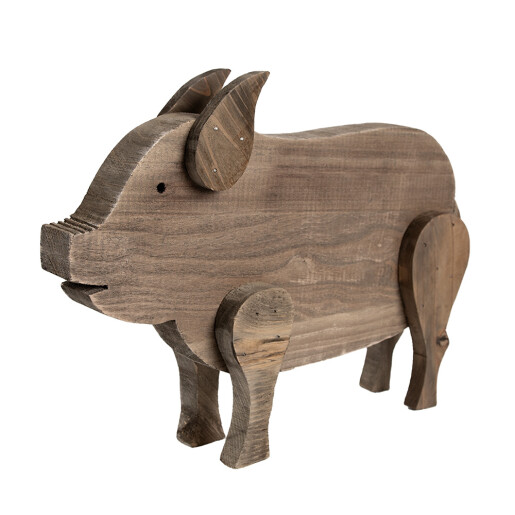 Figurina Porcusor lemn maro 42x9x28 cm