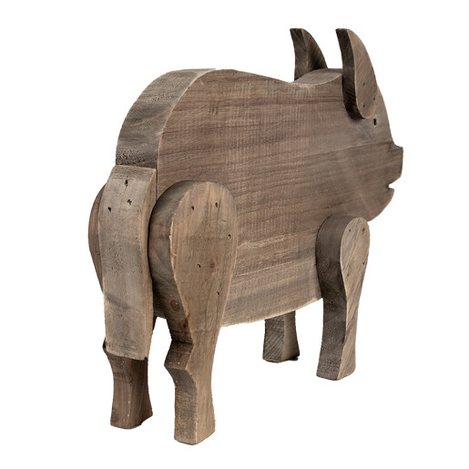 Figurina Porcusor lemn maro 42x9x28 cm