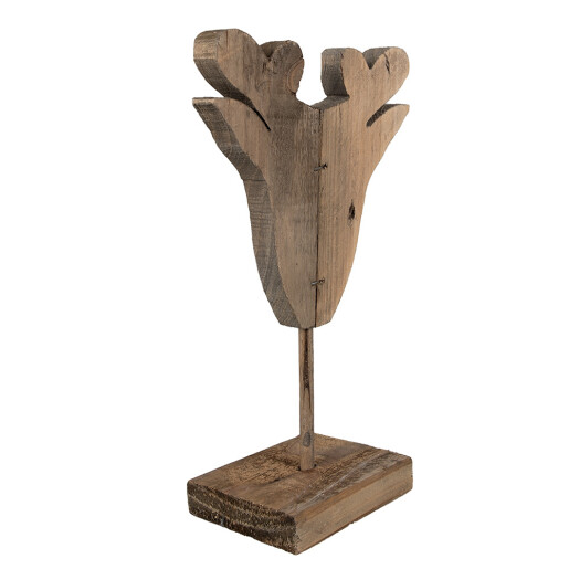 Figurina Ren lemn maro 16x8x25 cm