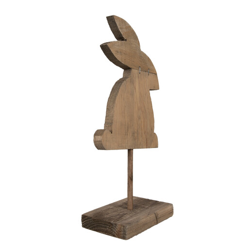 Figurina Iepuras lemn maro 14x8x30 cm