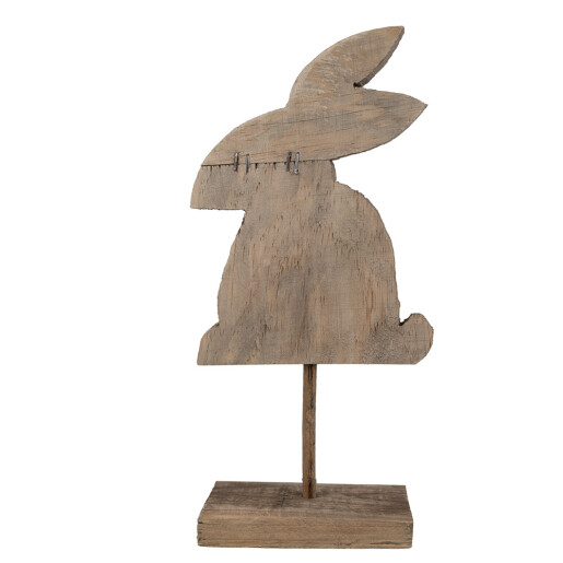 Figurina Iepuras lemn maro 14x8x30 cm
