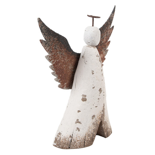 Inger lemn alb metal maro 14x4x15 cm