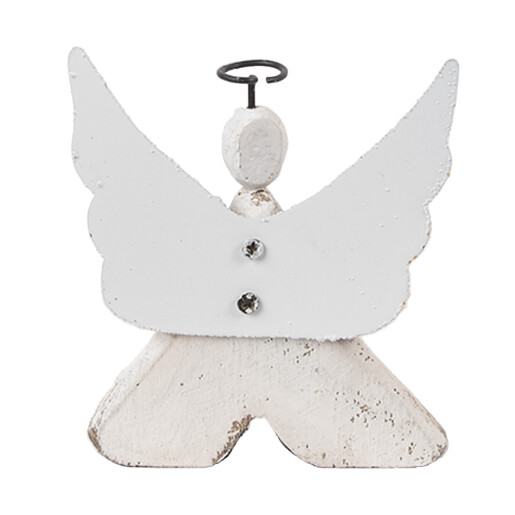 Inger lemn alb metal maro 8x3x9 cm