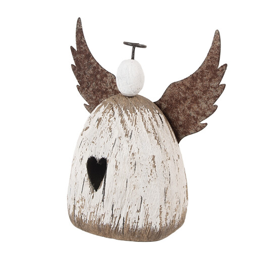Inger lemn alb metal maro 13x5x14 cm