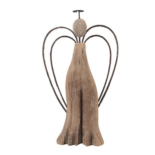 Inger lemn metal maro 14x4x26 cm