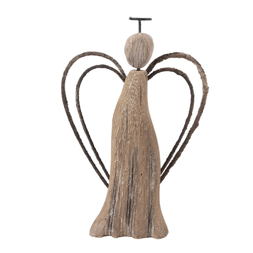 Inger lemn metal maro 12x3x18 cm