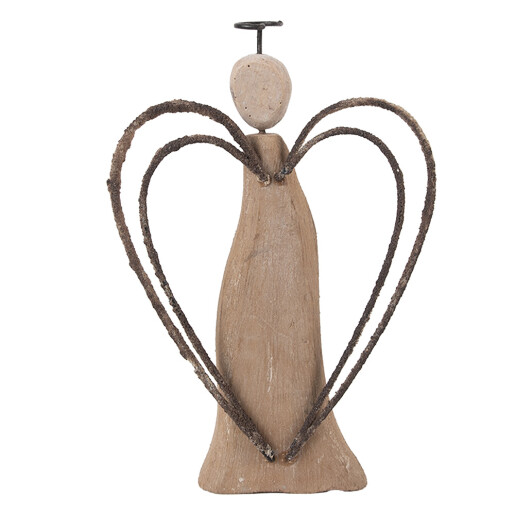 Inger lemn metal maro 12x3x18 cm