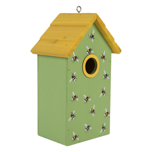 Casuta Pasari multicolora lemn 15x10x22 cm
