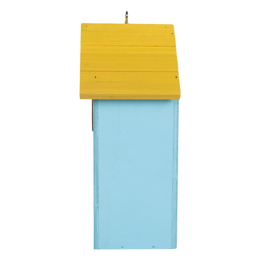 Casuta Pasari lemn multicolor decor Flori 15x10x22 cm