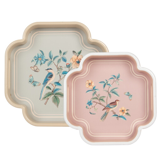 Set 2 tavi decorative lemn (2) 30x30x5 / 24x24x5 cm