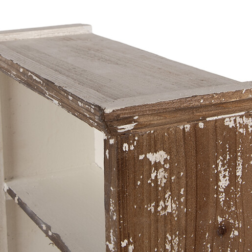 Raft perete lemn alb vintage 36x15x43 cm