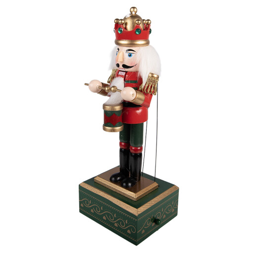 Figurina muzicala Spargatorul de Nuci  lemn multicolor 12x9x30 cm