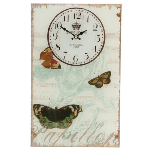 Ceas perete metal Butterfly 25 x 40 cm