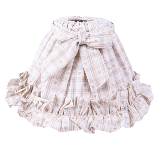 Abajur veioza bumbac bej maro Ø 23x15 cm / E27