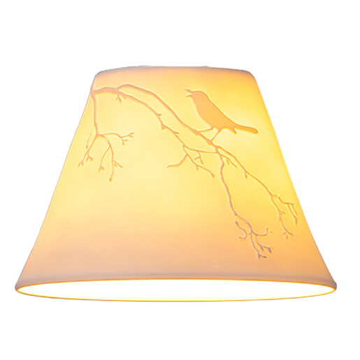 Abajur veioza portelan alb Bird 15x10 cm
