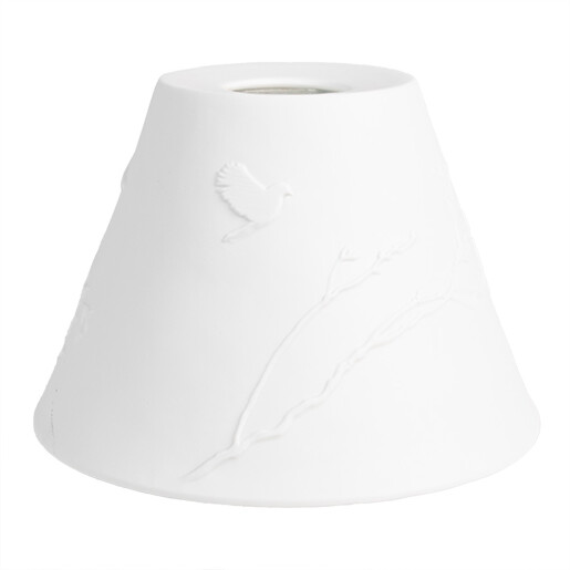 Abajur veioza portelan alb Bird 15x10 cm