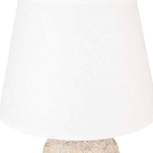 Veioza teracota bej textil alb 35x74 cm E27