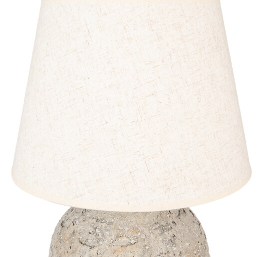 Veioza teracota gri textil crem 35x68 cm, E27