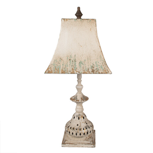Veioza metal bej vintage 29x67 cm, E27