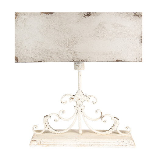 Veioza lemn metal bej vintage 50x20x56 cm, E27