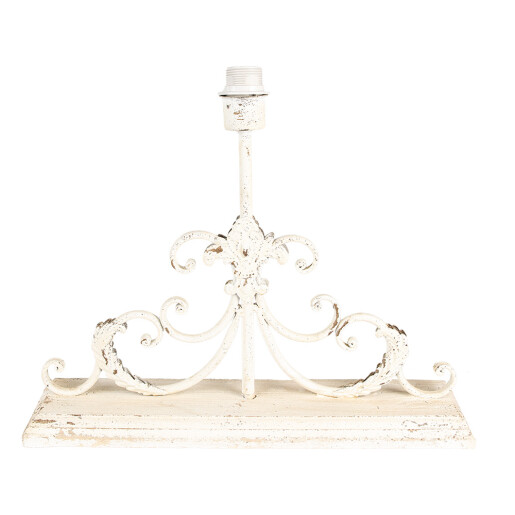 Veioza lemn metal bej vintage 50x20x56 cm, E27