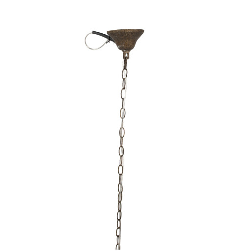 Lustra metal bej verde Ceainic 37x20x26 cm, E14