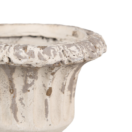 Ghiveci flori ceramica bej 18x20 cm