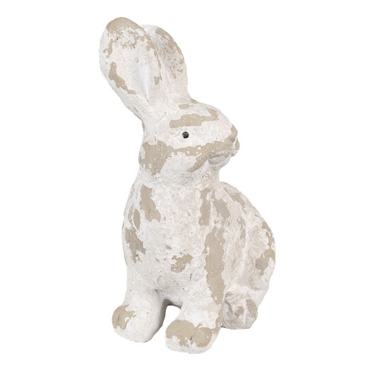 Figurina Iepuras ceramica alba bej 29x19x39 cm