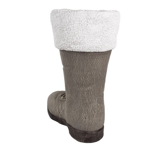 Cizma Mos Craciun ceramica gri alba 37x23x43 cm