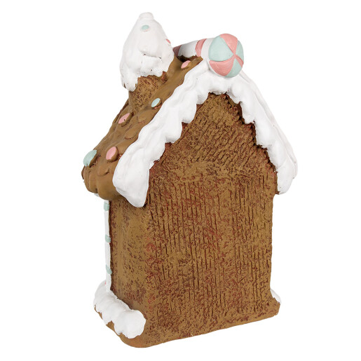 Casuta Turta Dulce polirasina multicolora cu led 26x20x37 cm
