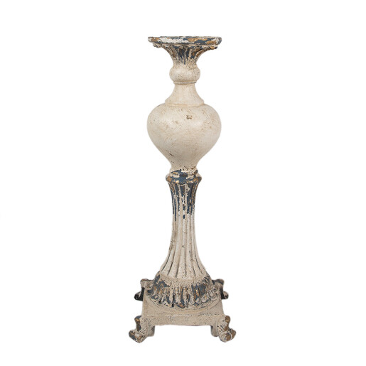 Sfesnic ceramica bej vintage 14x14x40 cm