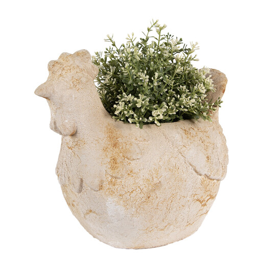 Ghiveci flori ceramica bej Gaina 31x20x27 cm