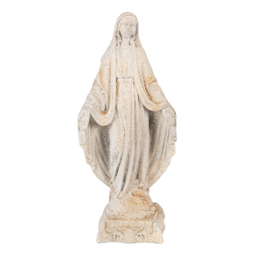 Figurina Fecioara Maria ceramica bej 17x12x41 cm