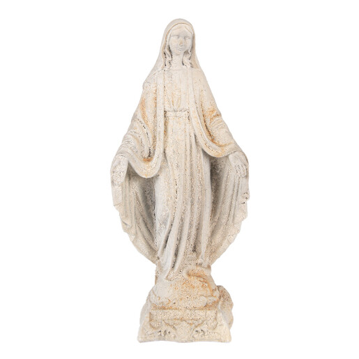 Figurina Fecioara Maria ceramica bej 17x12x41 cm