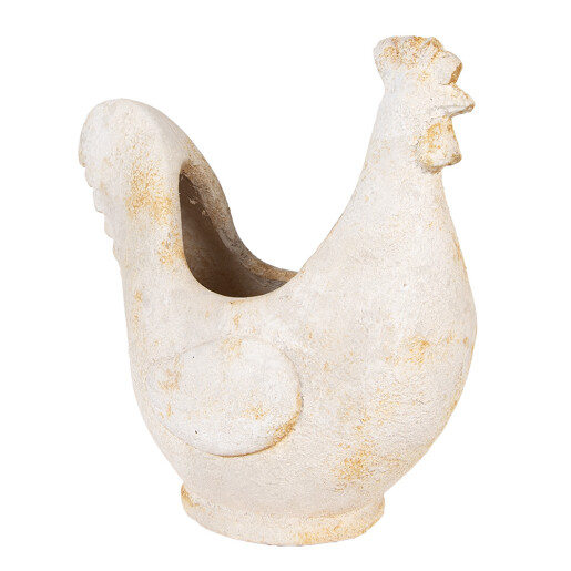 Ghiveci flori ceramica bej Gaina 36x18x35 cm