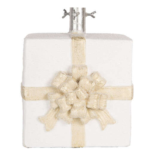 Suport brad Craciun ceramica alba crem 26x24x33 cm