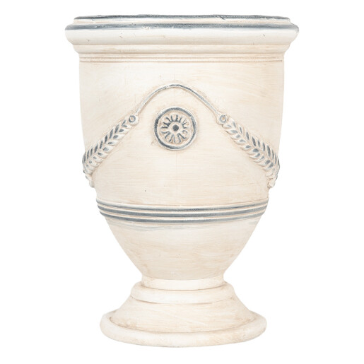 Ghiveci flori ceramica bej gri Ø 23x31 cm