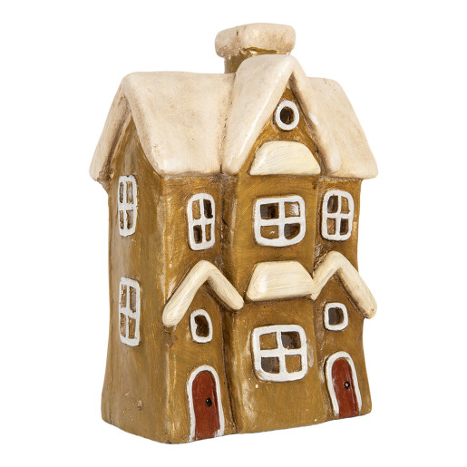 Candela Casuta Craciun ceramica multicolora 23x15x33 cm
