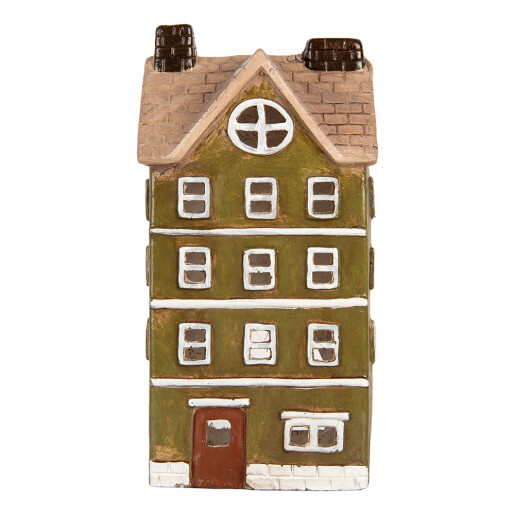 Candela Casuta Craciun ceramica multicolora 20x17x39 cm