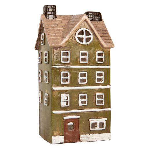 Candela Casuta Craciun ceramica multicolora 20x17x39 cm