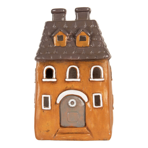 Candela Casuta Craciun ceramica multicolora 23x17x37 cm