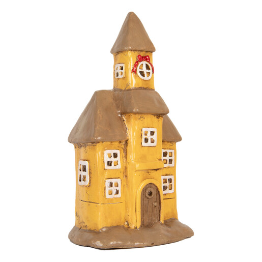 Candela Casuta Craciun ceramica multicolora 23x17x43 cm