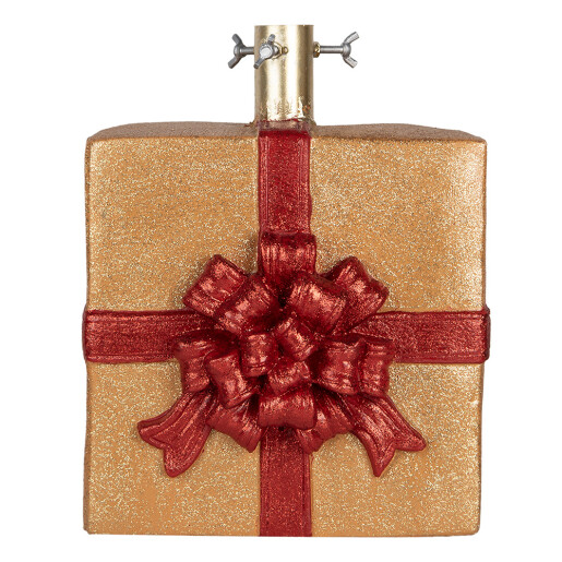 Suport brad Craciun ceramica aurie rosie 26x25x32 cm