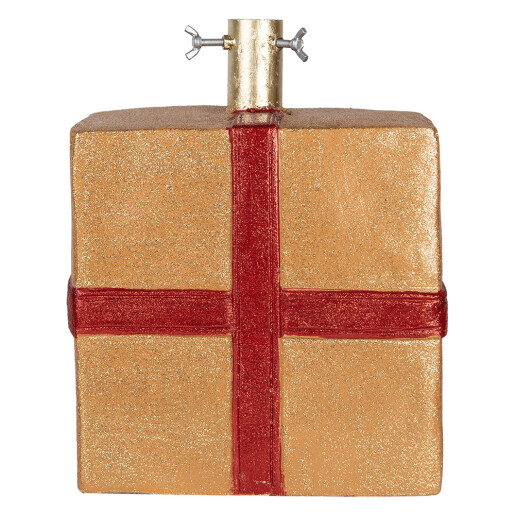 Suport brad Craciun ceramica aurie rosie 26x25x32 cm