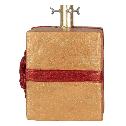 Suport brad Craciun ceramica aurie rosie 26x25x32 cm