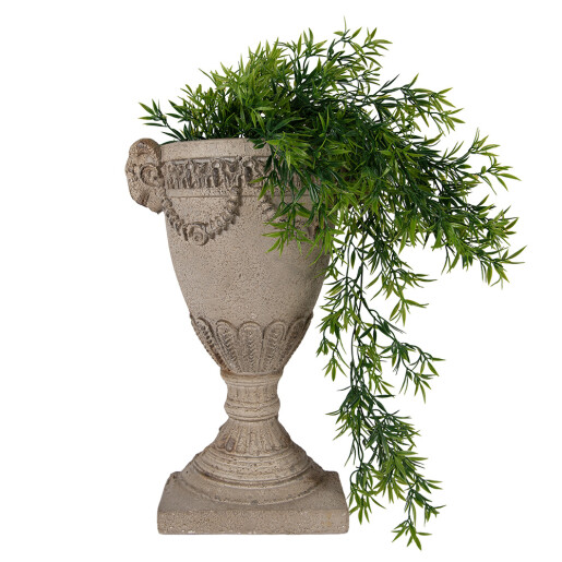 Ghiveci flori ceramica bej 29x11x44 cm