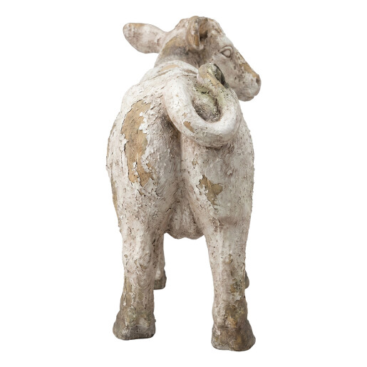 Figurina Vacuta ceramica bej 43x17x31 cm