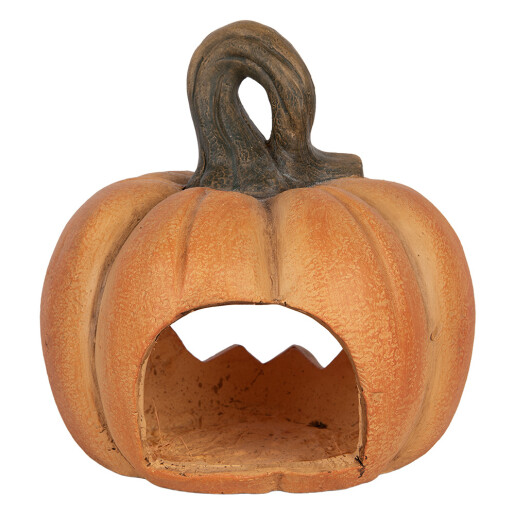 Dovleac decorativ ceramica portocalie maro 25x24x25 cm