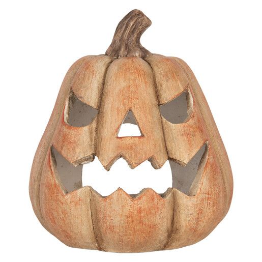 Dovleac decorativ ceramica portocalie maro 23x22x25 cm