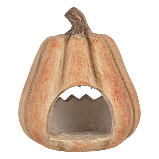 Dovleac decorativ ceramica portocalie maro 23x22x25 cm